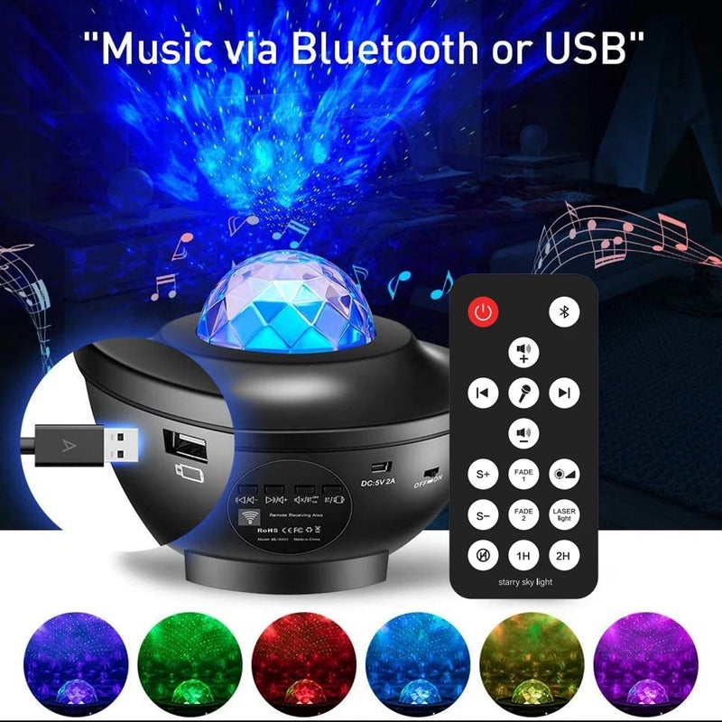 Bluejw Northern Galaxy Aurora Projector - LED Star Night Light for Bedroom, Nebula Lamp Speaker, Party & Christmas Gift - Image 3